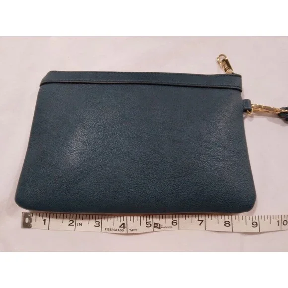 Dasein Handbag Large Satchel Shoulder Bag Purse with Matching Wristlet Teal - Picture 11 of 16